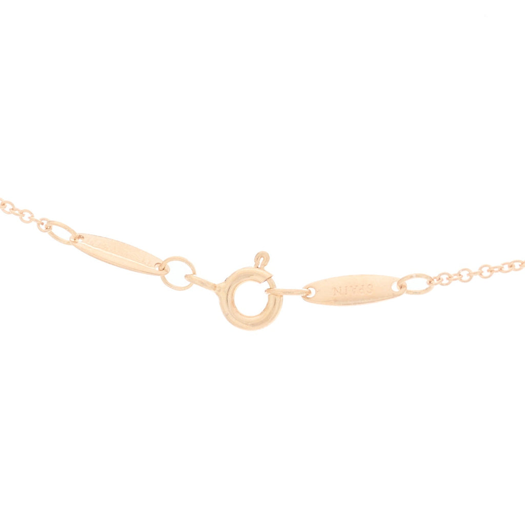 18K Rose Gold Diamond .17ct Elsa Peretti Diamonds by the Yard Pendant Necklace