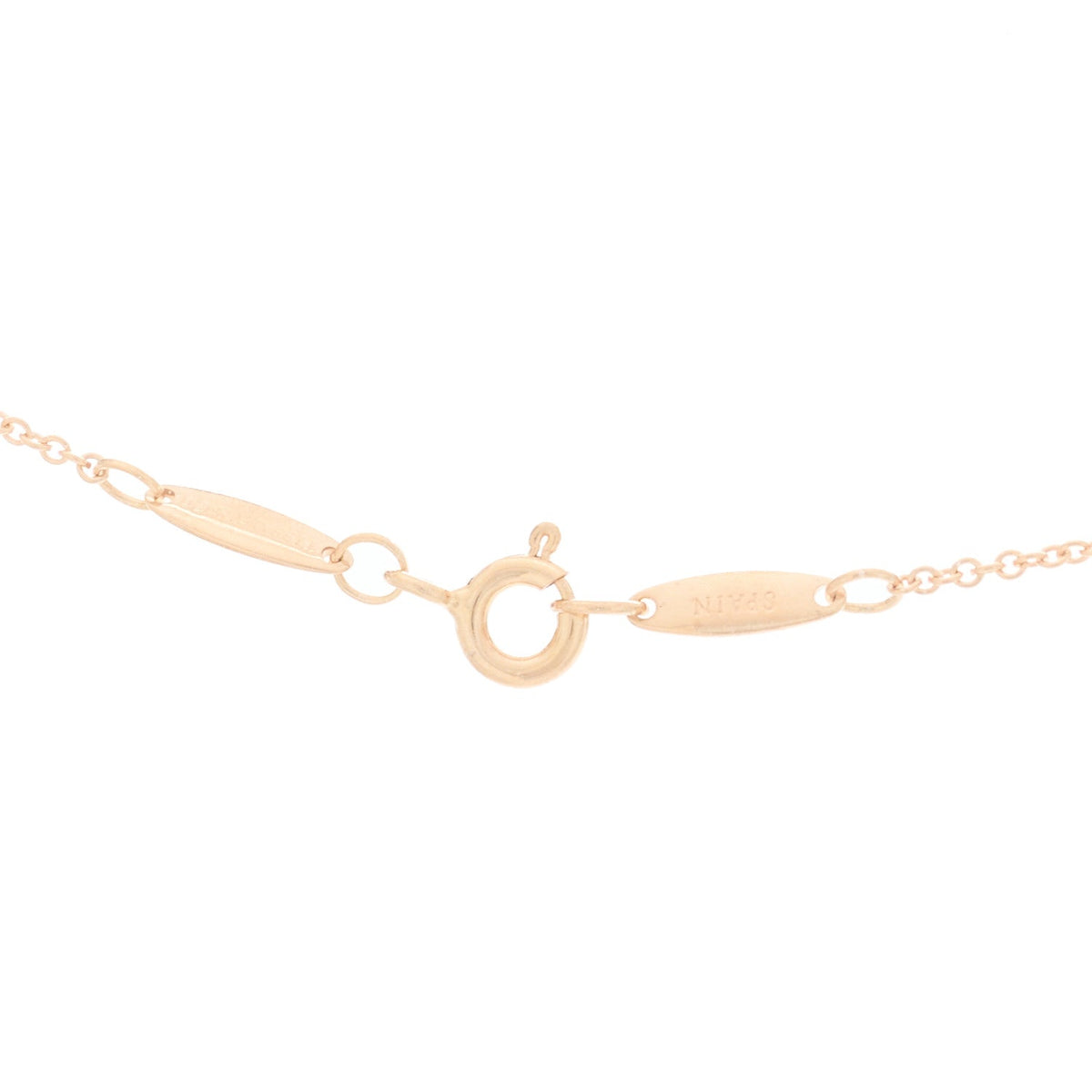 18K Rose Gold Diamond .17ct Elsa Peretti Diamonds by the Yard Pendant Necklace