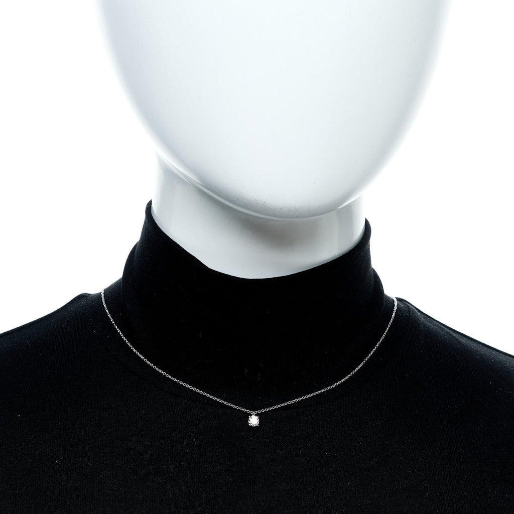 Platinum Diamond .33ct Solitaire Pendant Necklace