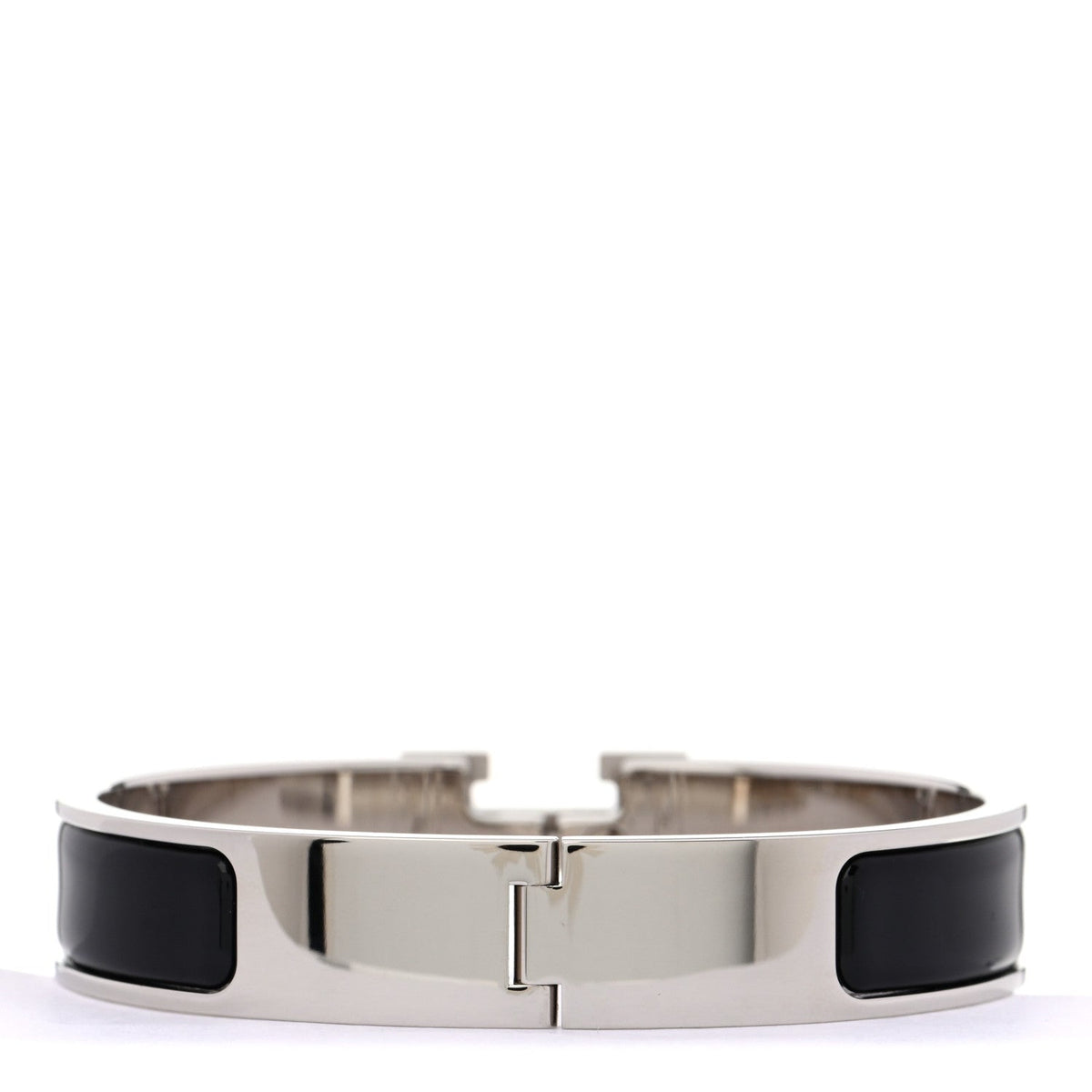 Enamel Narrow Clic Clac H PM Bracelet Black