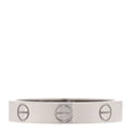 18K White Gold 3.5mm LOVE Wedding Band Ring 54 7