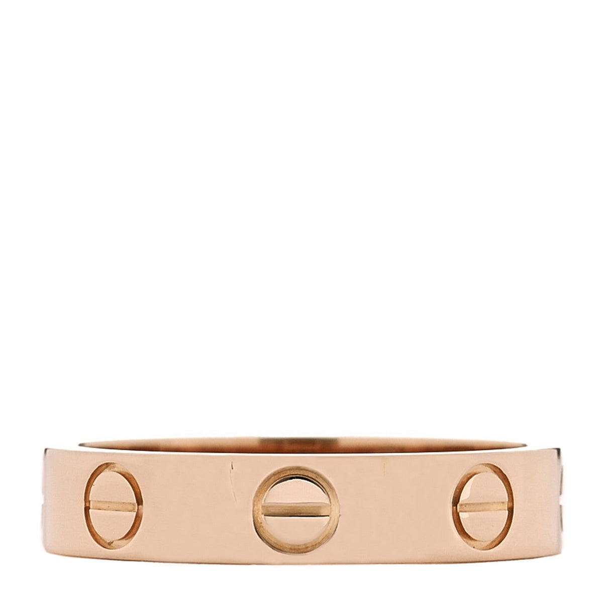 18K Pink Gold 3.5mm LOVE Wedding Band Ring 48 4.5