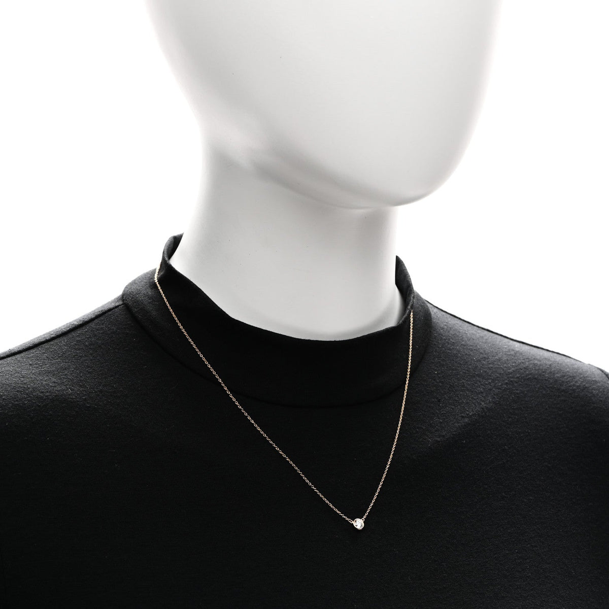 18K Rose Gold Diamond .25ct Elsa Peretti Diamonds by the Yard Pendant Necklace