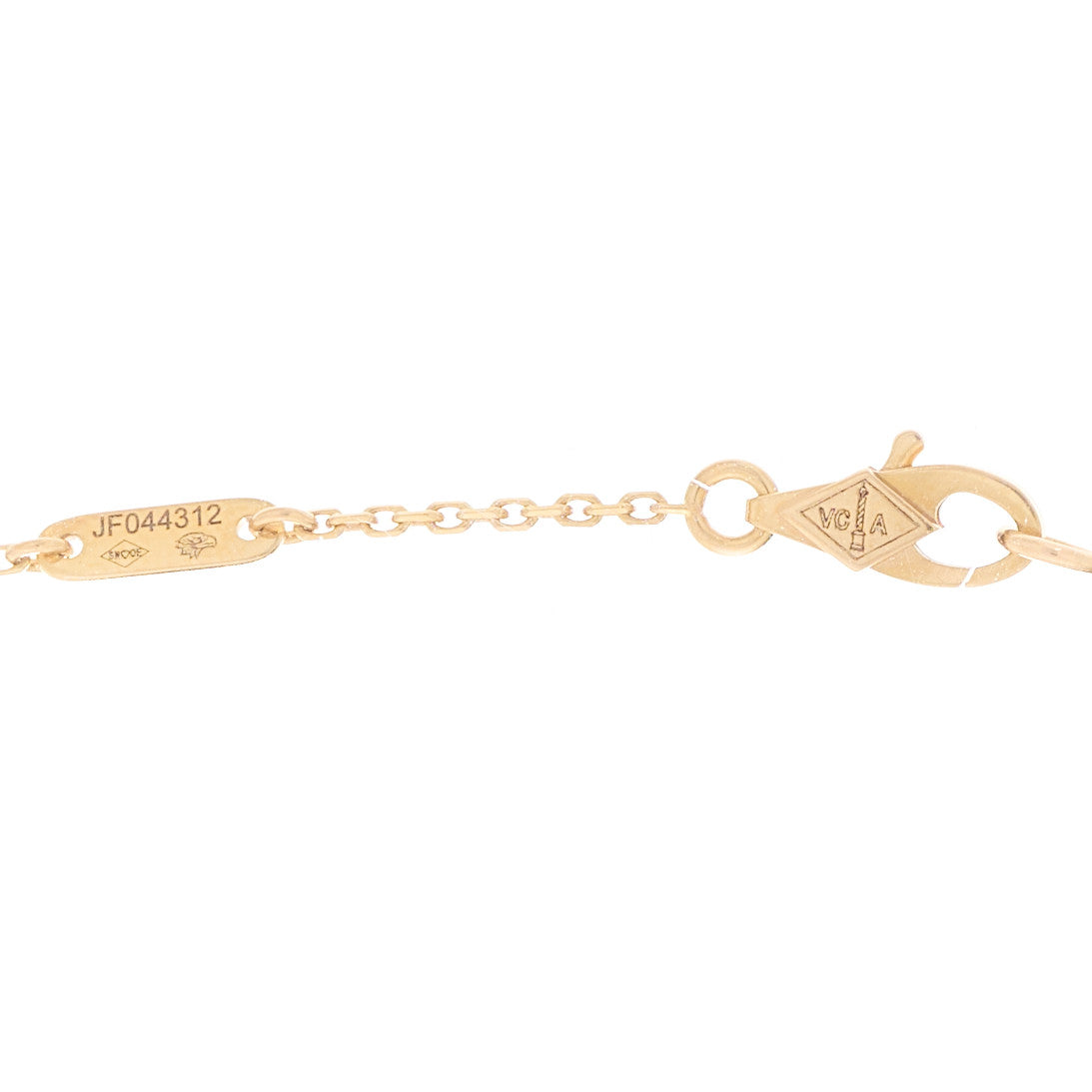 18K Rose Gold Carnelian Sweet Alhambra Pendant Necklace