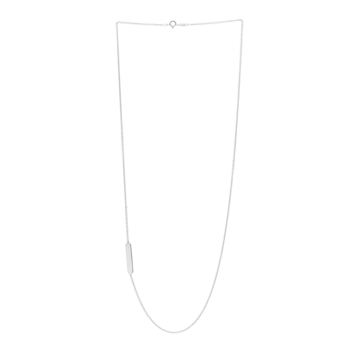 Sterling Silver Tag Chain Necklace