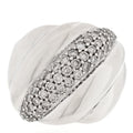 Sterling Silver Diamond Sculpted Cable Ring 51 5.75