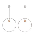Sterling Silver 18K Rose Gold PM Ex-Libris Hoop Earrings