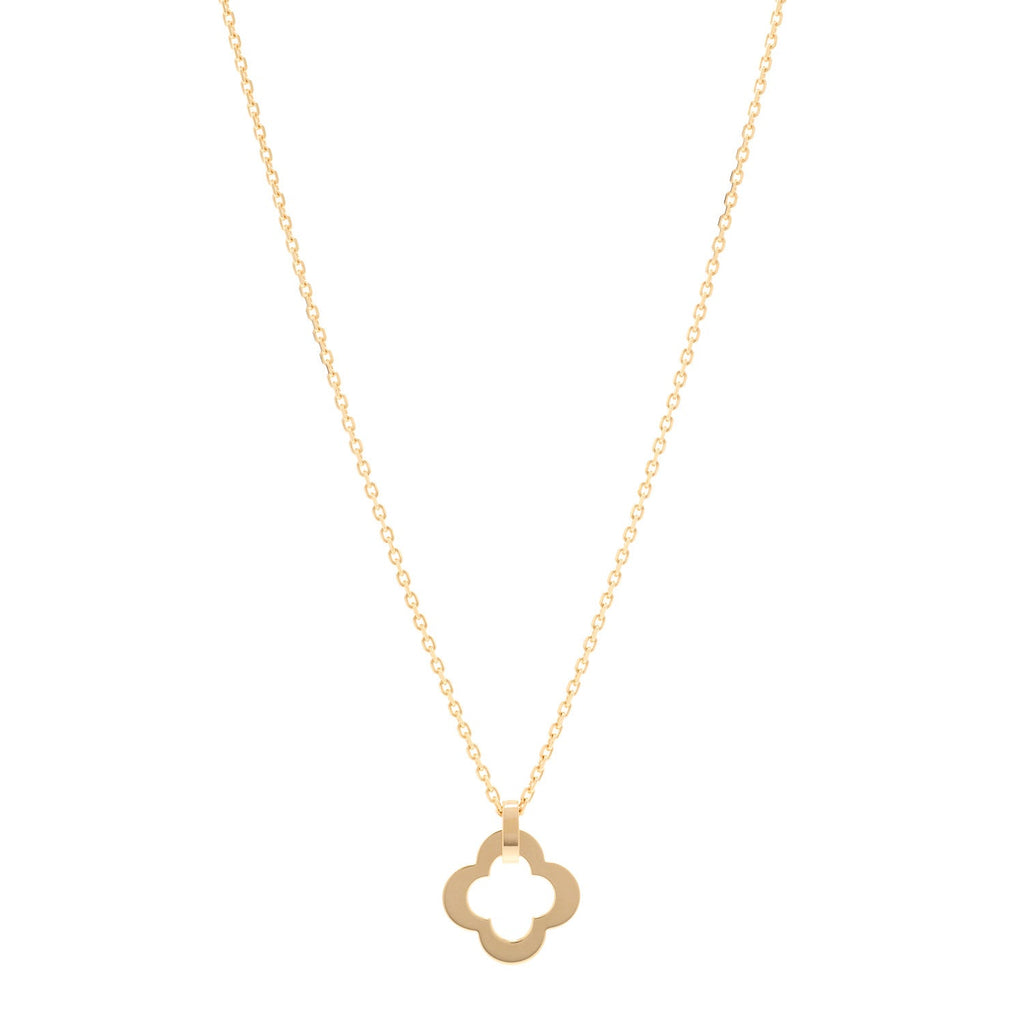 18K Yellow Gold Byzantine Alhambra Pendant Necklace