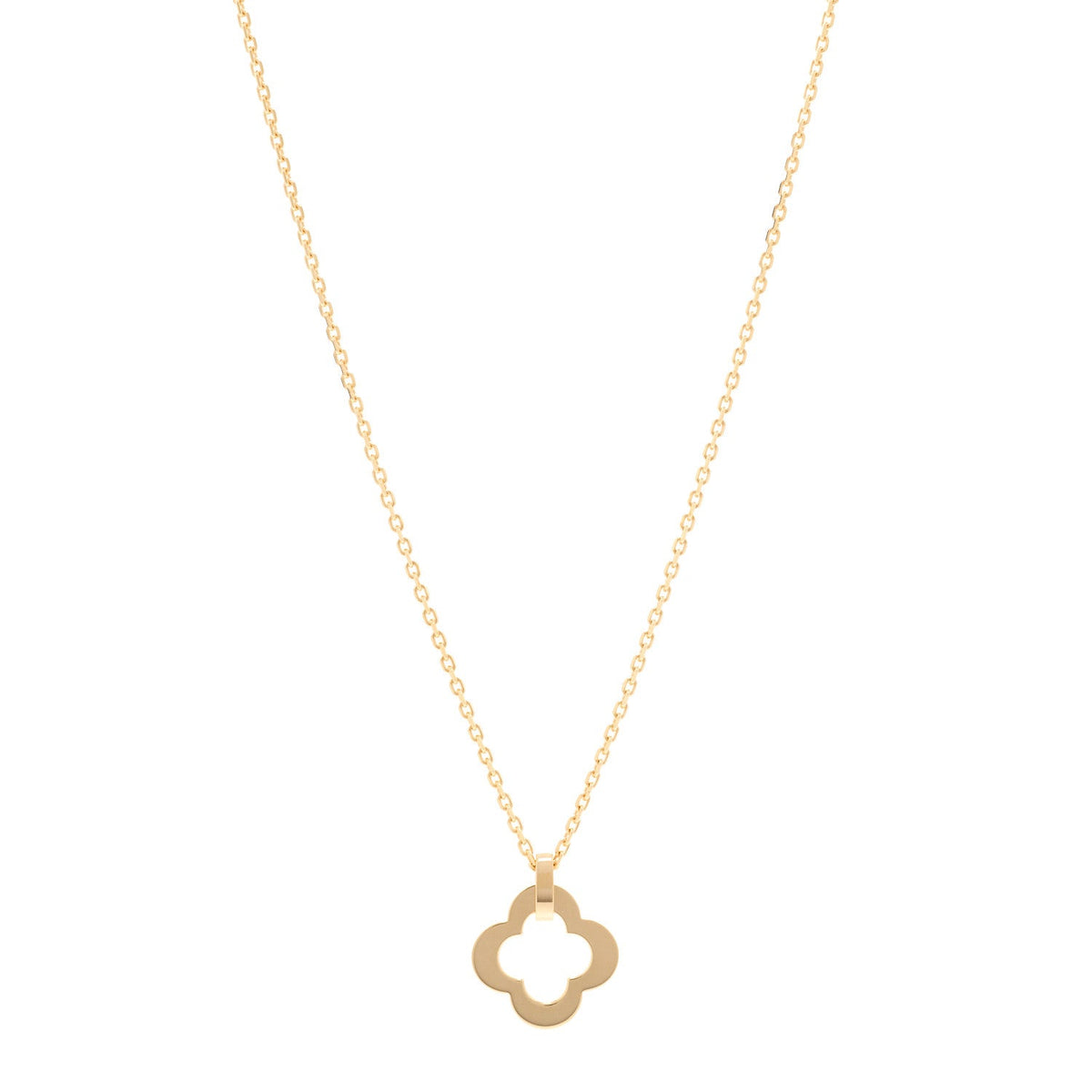 18K Yellow Gold Byzantine Alhambra Pendant Necklace