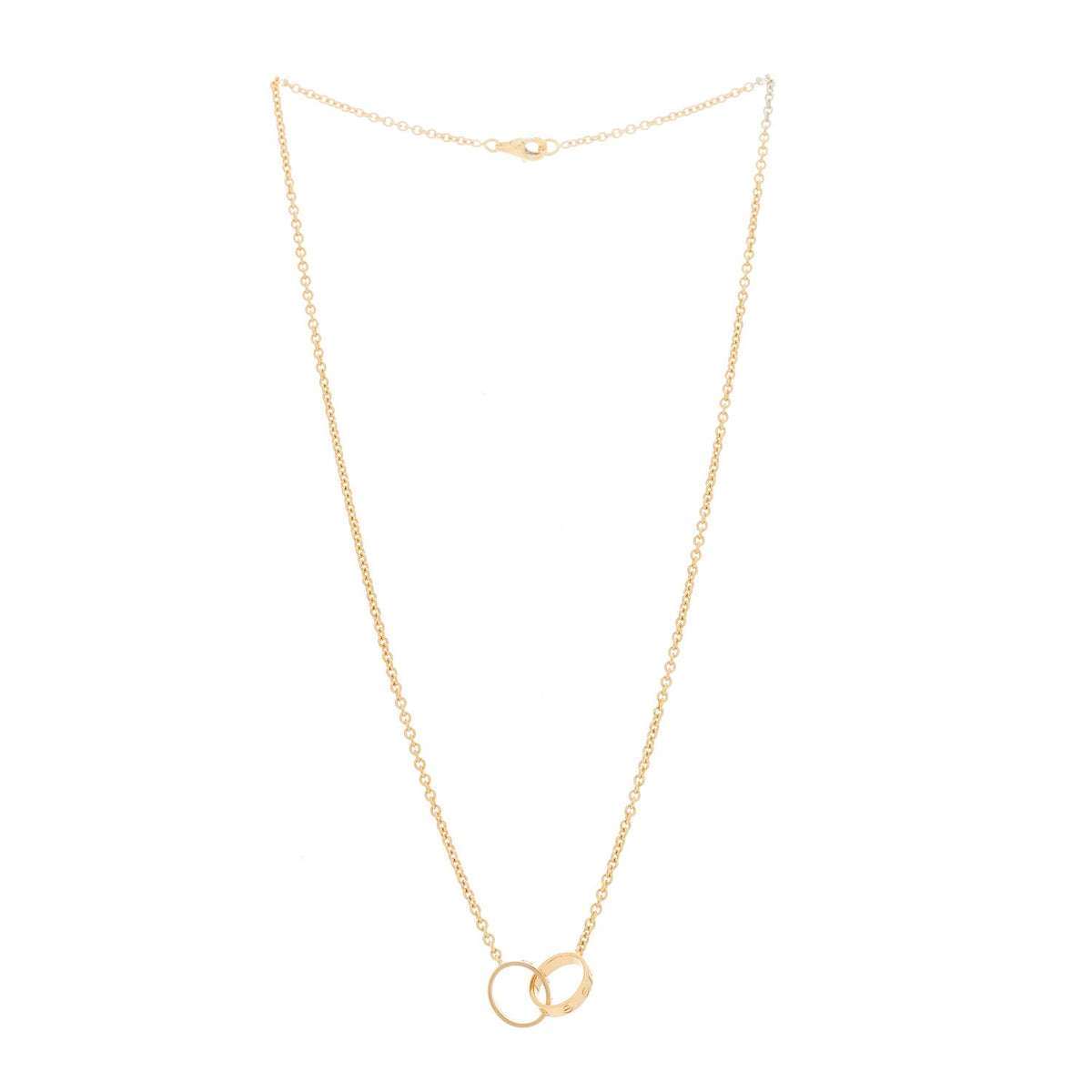 18K Yellow Gold Interlocking LOVE Necklace