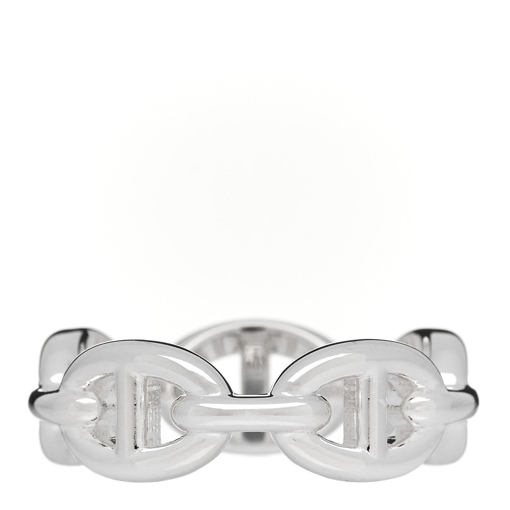 Sterling Silver PM Chaine d'Ancre Enchainee Band Ring 55 7.25