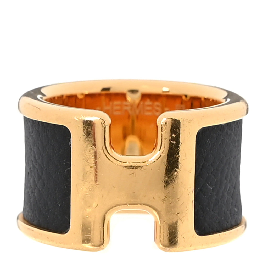 Madame Calfskin Large Olympe Ring XS Black