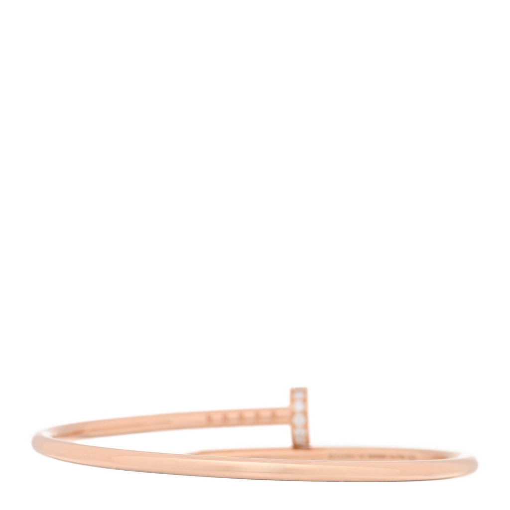 18K Pink Gold Diamond Small Juste Un Clou Bracelet 14