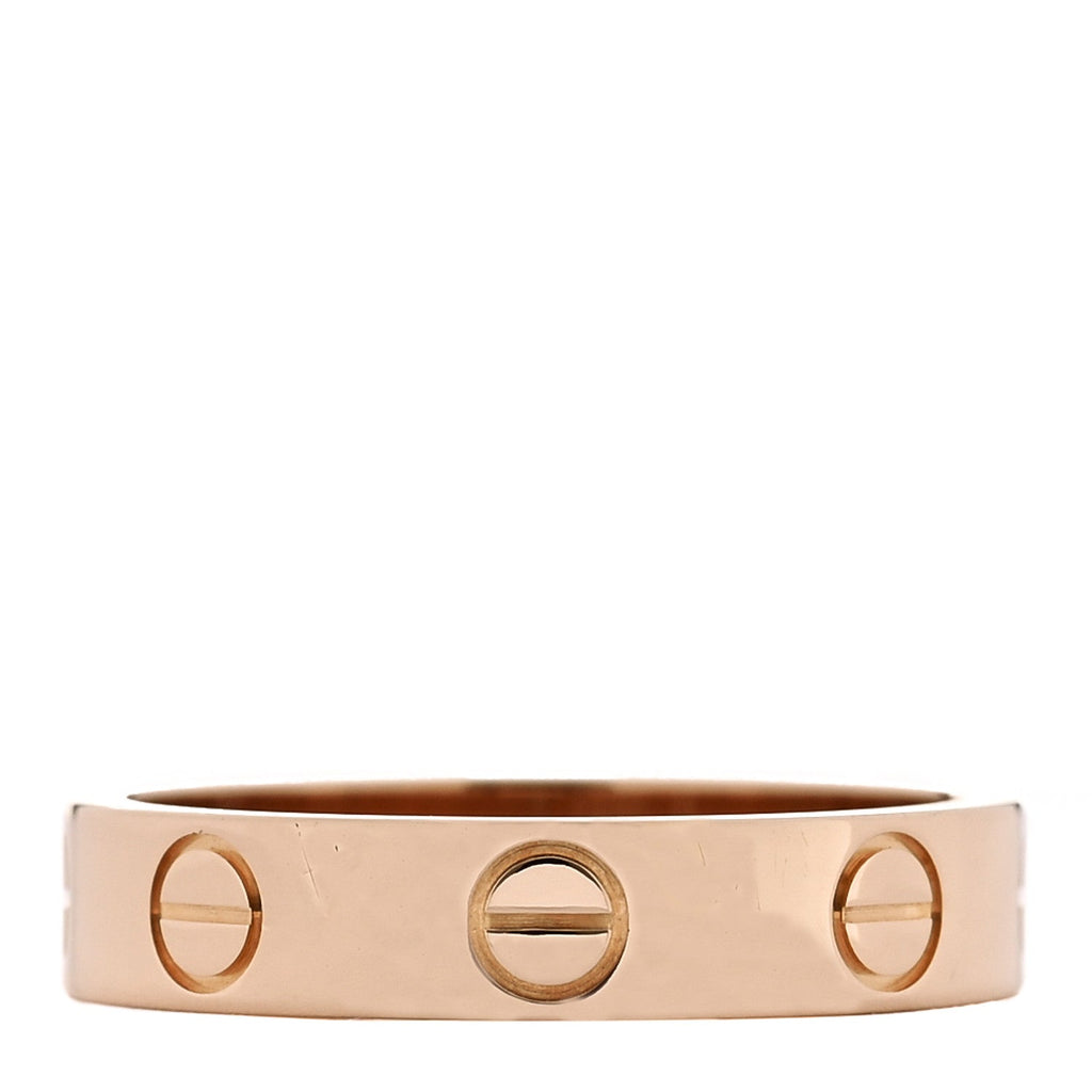 18K Pink Gold 3.5mm LOVE Wedding Band Ring 48 4.5
