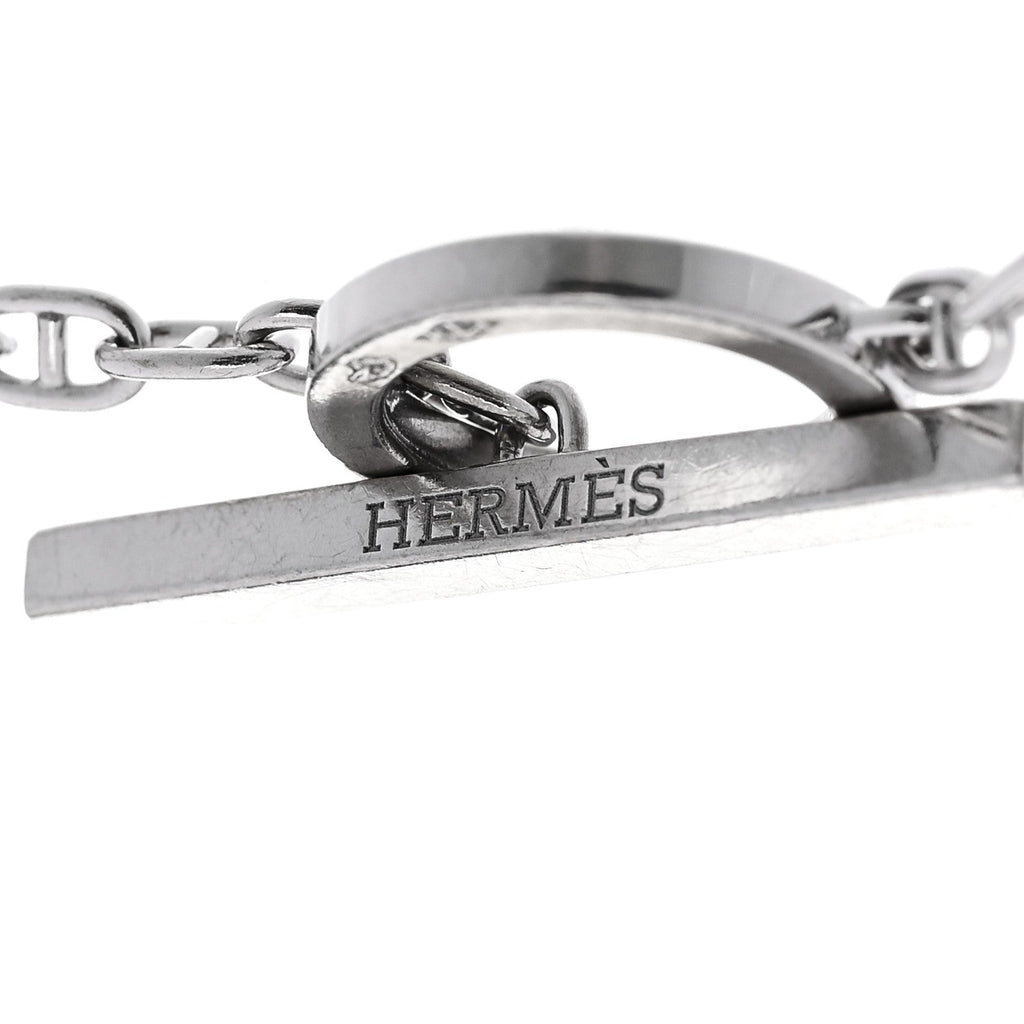 18K White Gold Diamond Chaine d'Ancre Contour Bracelet SH