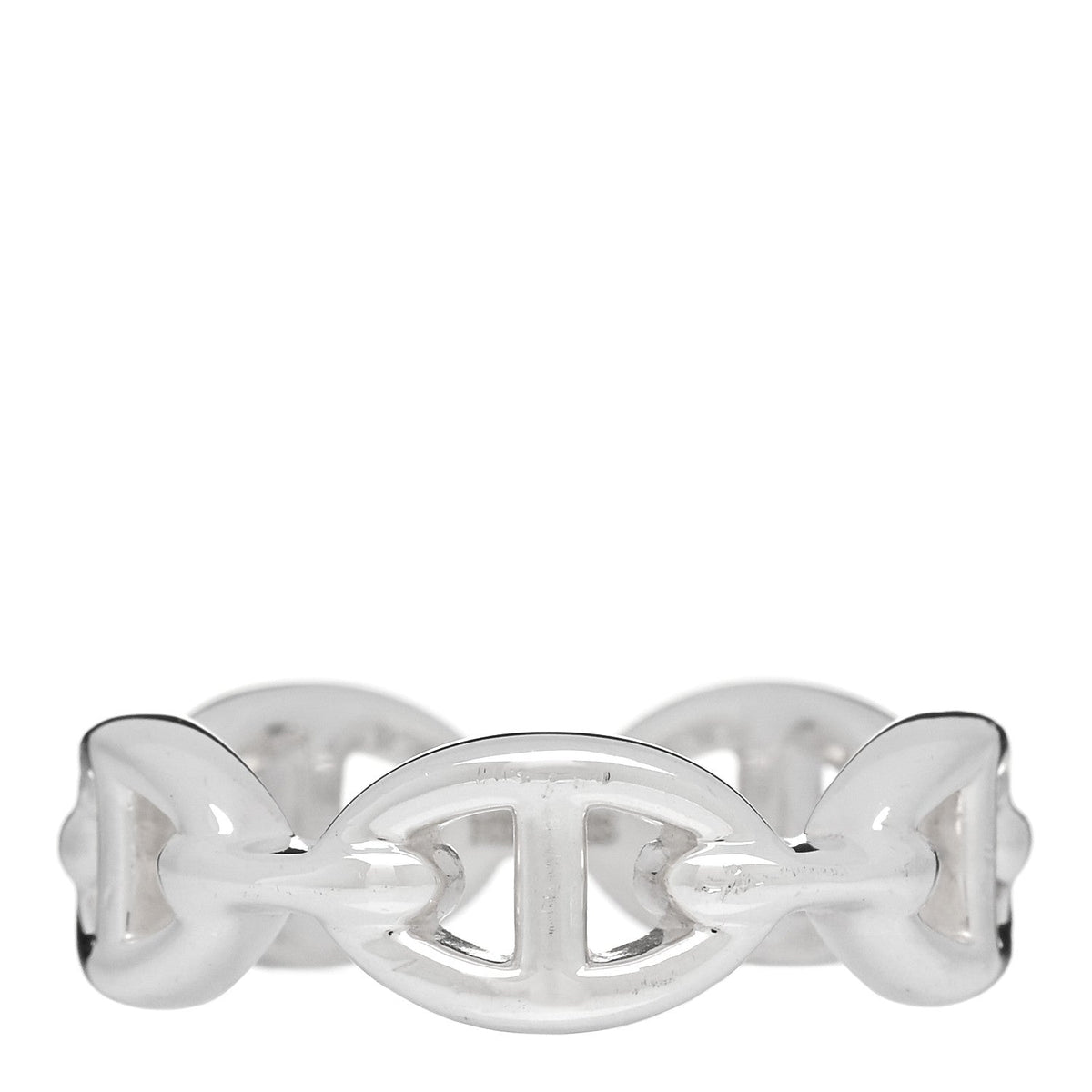 Sterling Silver PM Chaine d'Ancre Enchainee Band Ring 55 7.25