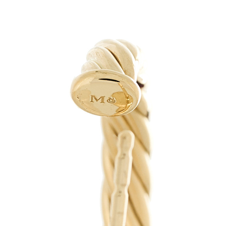 18K Yellow Gold Small Cablespira Hoop Earrings