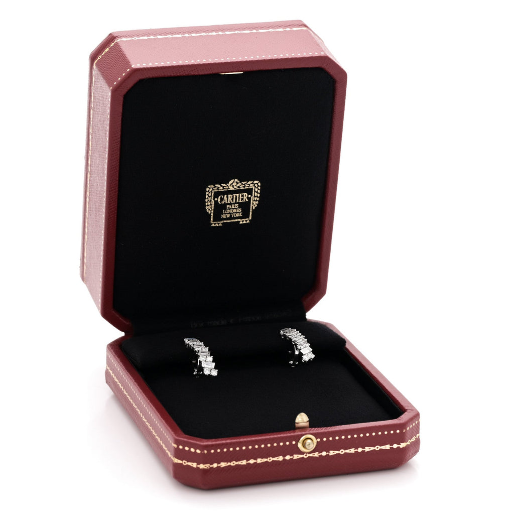 18K White Gold Diamond Reflection de Cartier Earrings