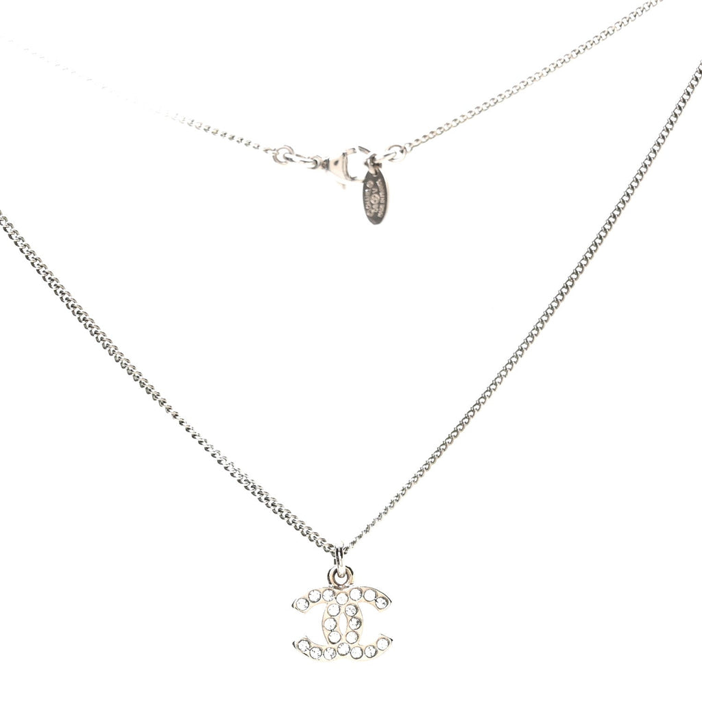 Crystal Timeless CC Necklace Silver