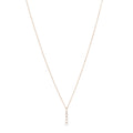 18K Rose Gold Diamond Graduated Drop Pendant Necklace