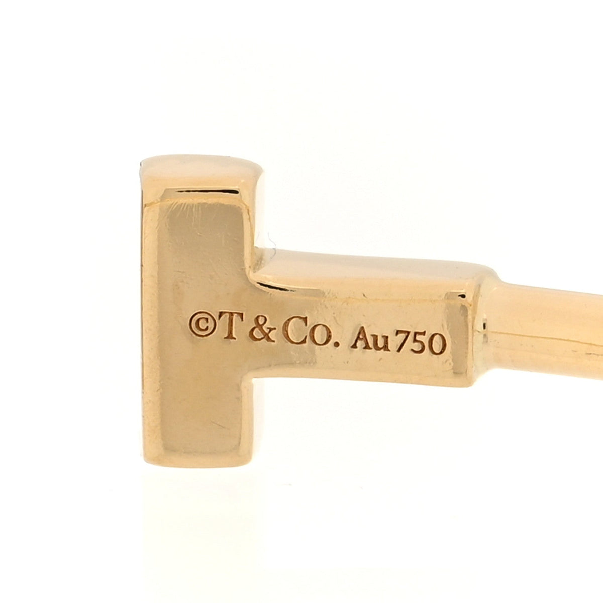 18K Yellow Gold Narrow T Wire Bracelet