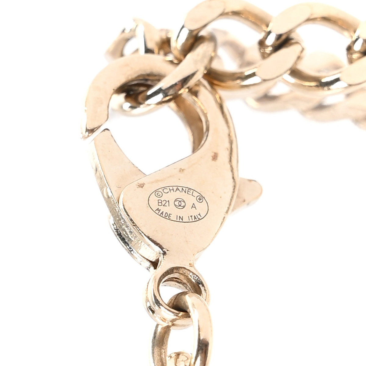 Crystal Chain CC Link Necklace Gold Silver