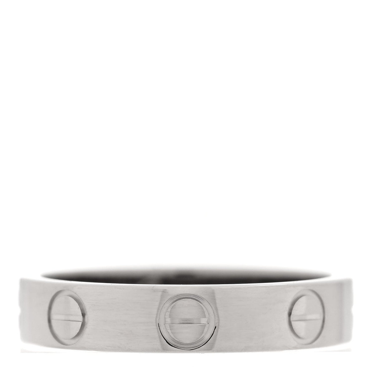 18K White Gold 3.5mm LOVE Wedding Band Ring 48 4.5