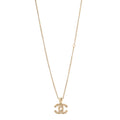 Tweed Effect CC Necklace Gold