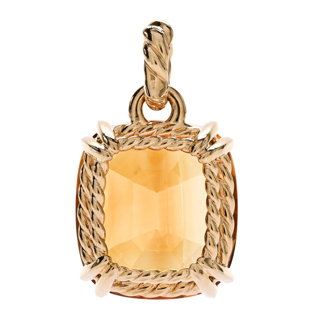 18K Yellow Gold Amethyst 22mm Marbella Pendant
