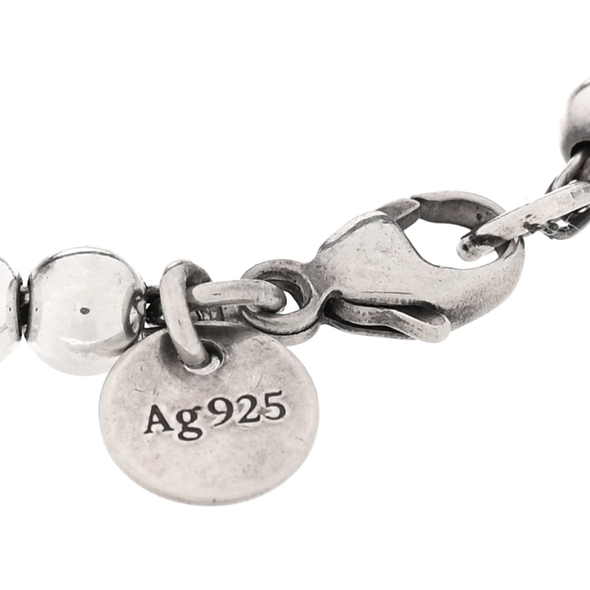 Sterling Silver Enamel 4mm Return To Tiffany Heart Tag Bead Bracelet Blue