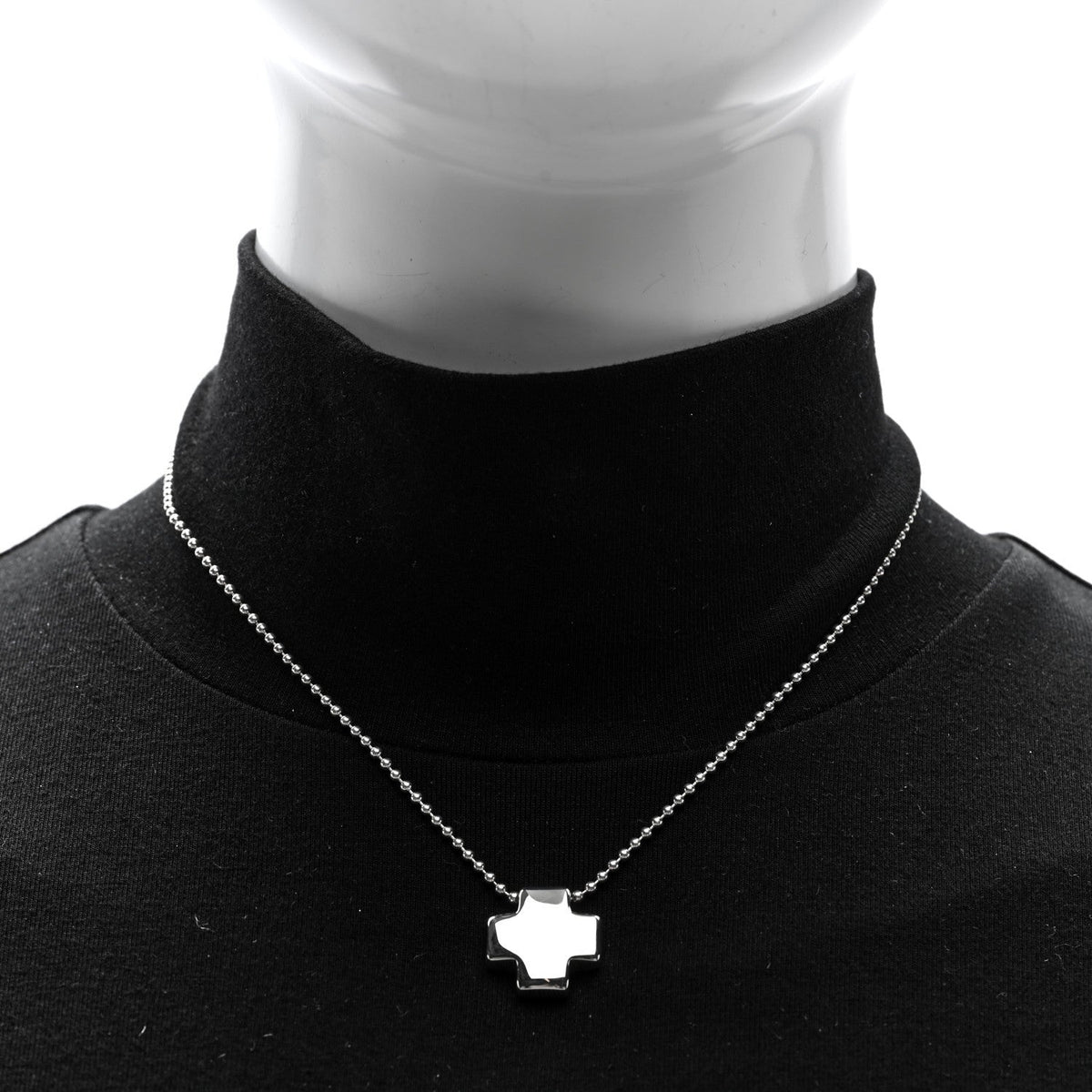 Sterling Silver Square Cross Pendant Necklace