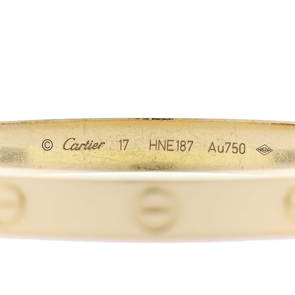 18K Yellow Gold LOVE Bracelet 17
