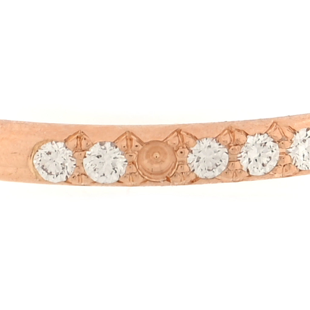 18K Pink Gold Diamond Juste Un Clou Paved Ring 59 8.75