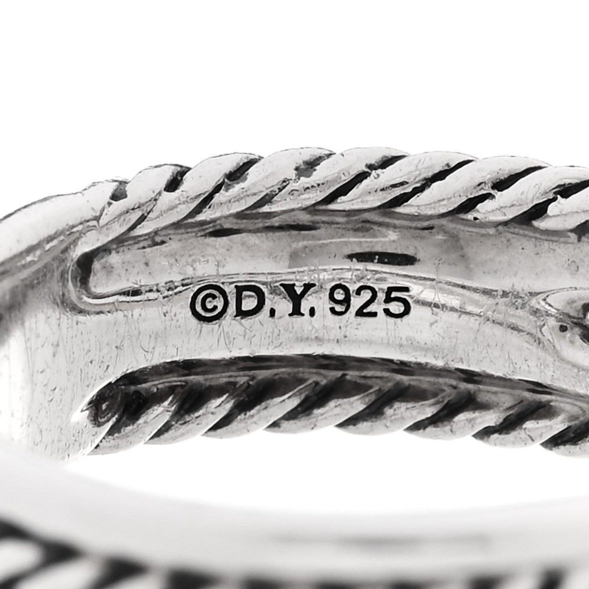 Sterling Silver Diamond X Crossover Ring 55 7.25