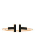18K Yellow Gold Black Onyx Wide T Wire Bracelet