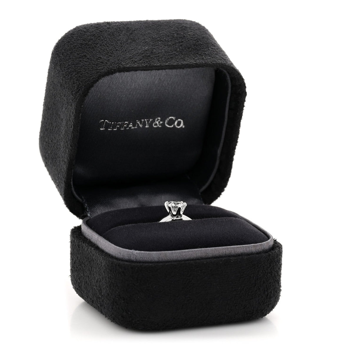 Platinum Diamond .41ct Solitaire Engagement Ring 51 5.75