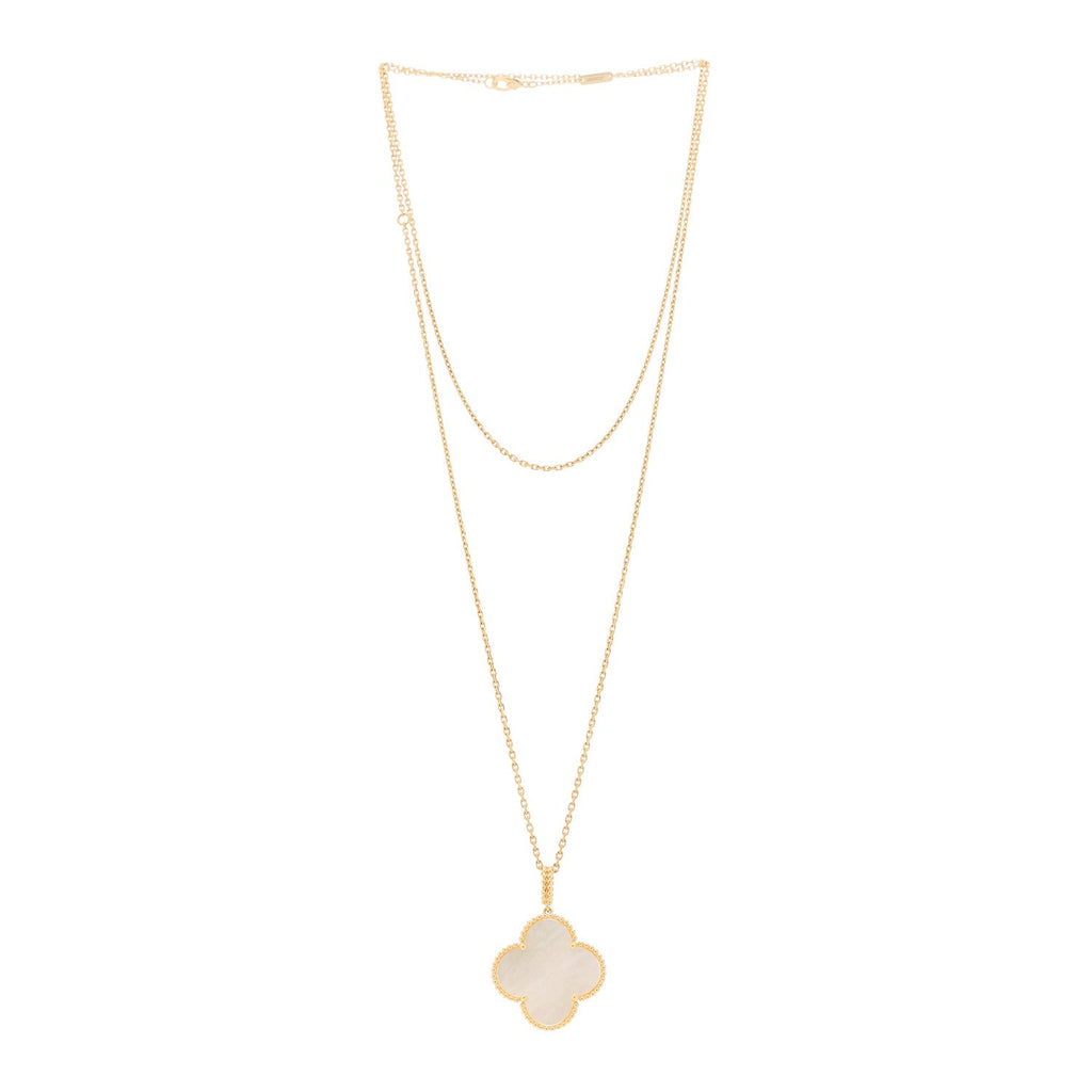 18K Yellow Gold Mother of Pearl Magic Alhambra Long Necklace