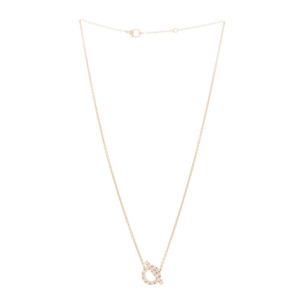 18K Rose Gold Diamond Finesse Pendant Necklace