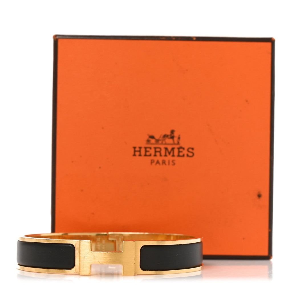 Matte Enamel Narrow Clic Clac HH Bracelet T6 Black