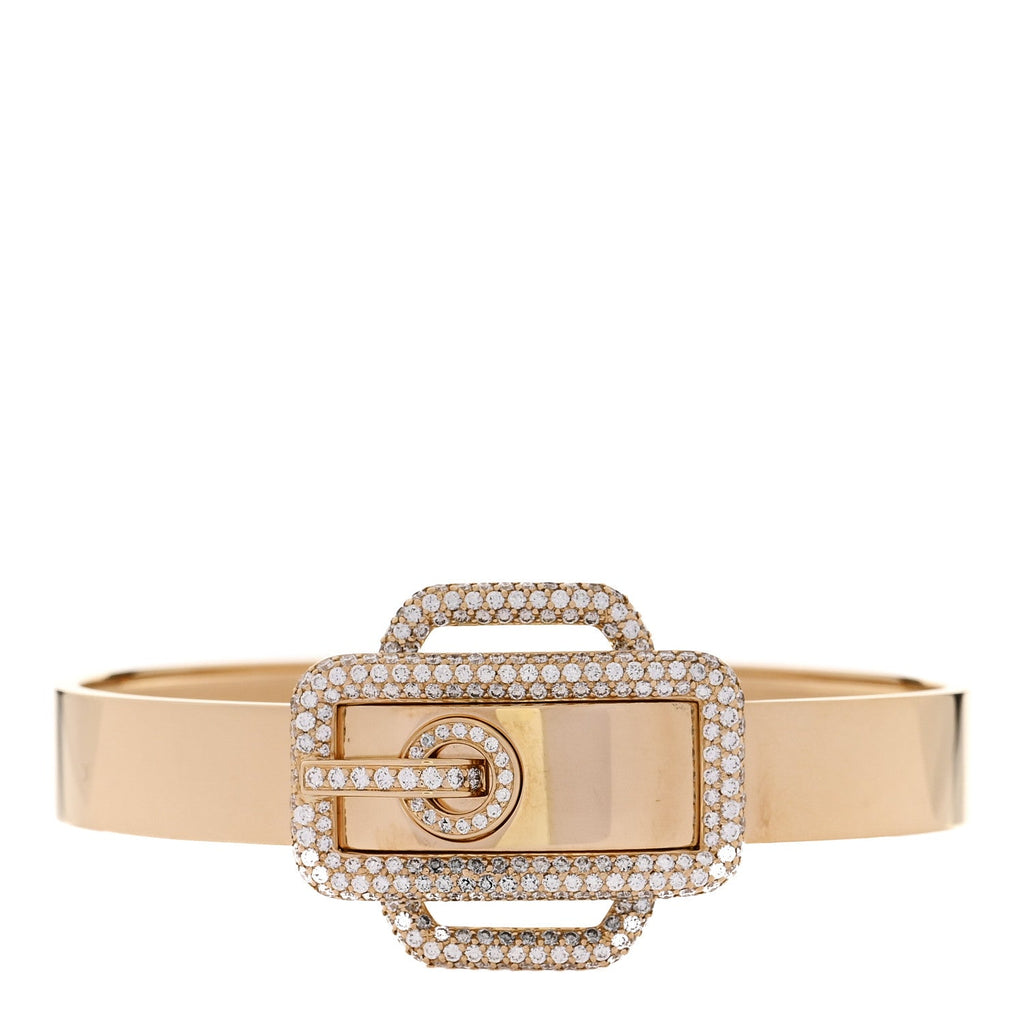 18K Yellow Gold Diamond Attelage Bracelet XS