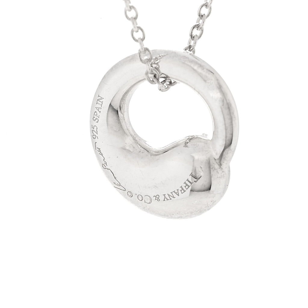 Sterling Silver 12mm Elsa Peretti Eternal Circle Pendant Necklace