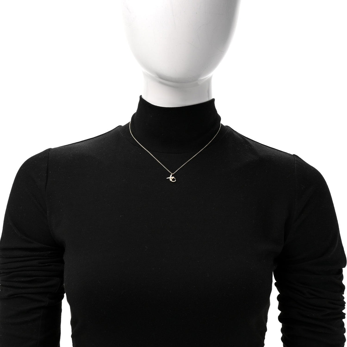 18K Yellow Gold Diamond Paloma Picasso Love & Kisses Pendant Necklace