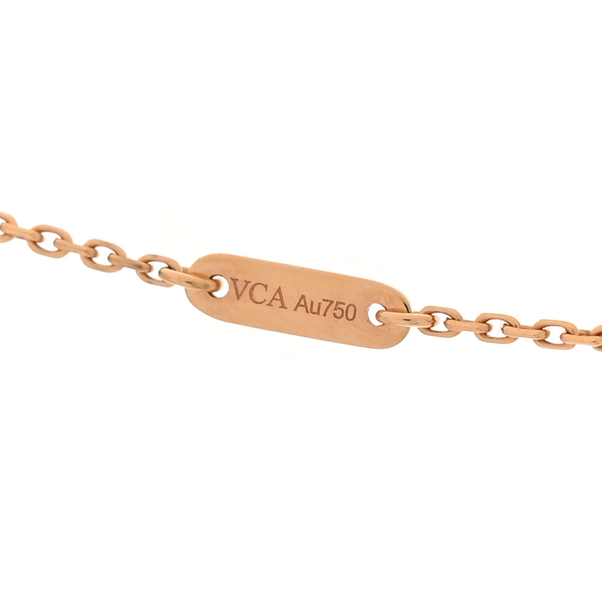 18K Rose Gold Carnelian Sweet Alhambra Pendant Necklace
