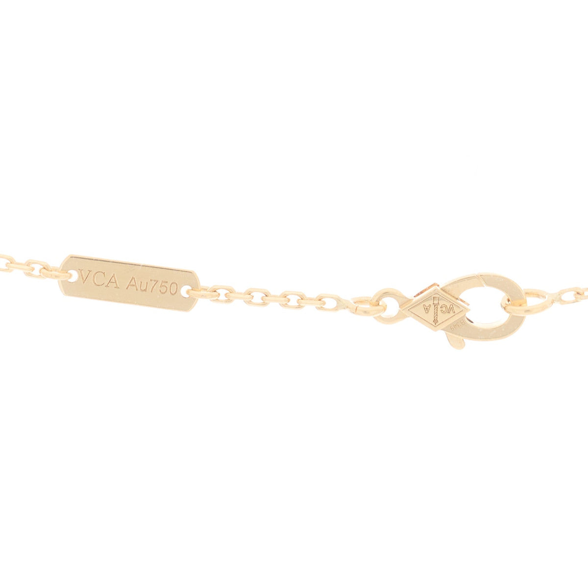 18K Yellow Gold Malachite Vintage Alhambra Pendant Necklace