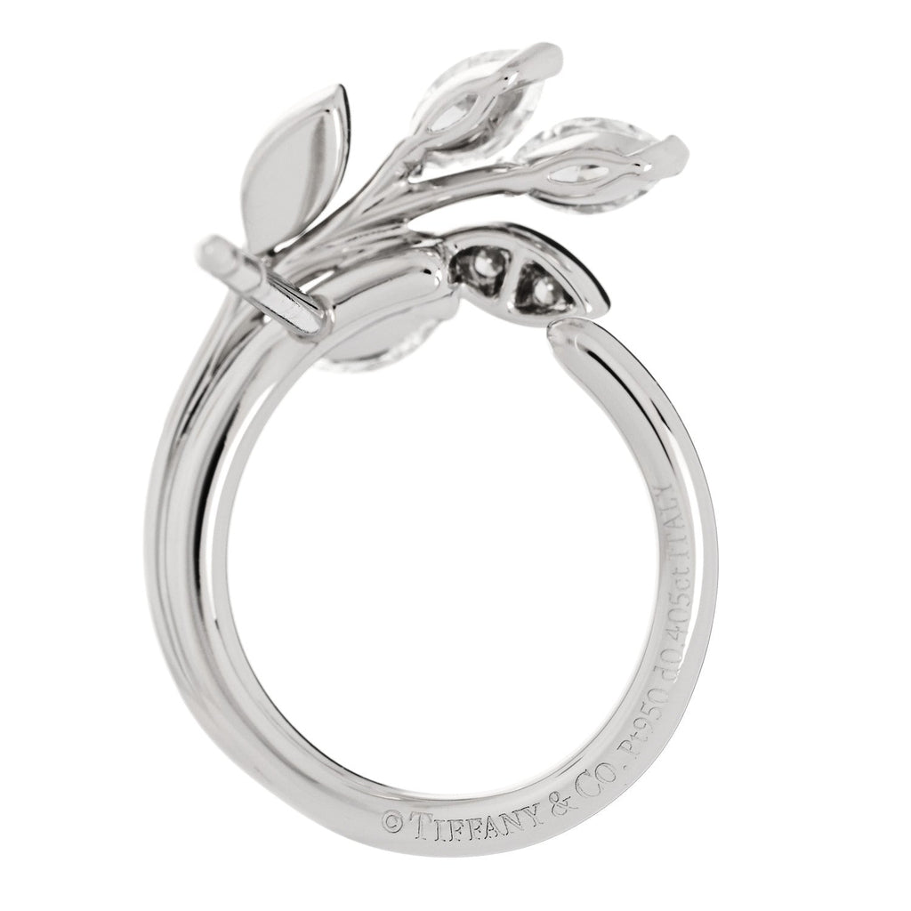 Platinum Diamond Victoria Vine Circle Earrings
