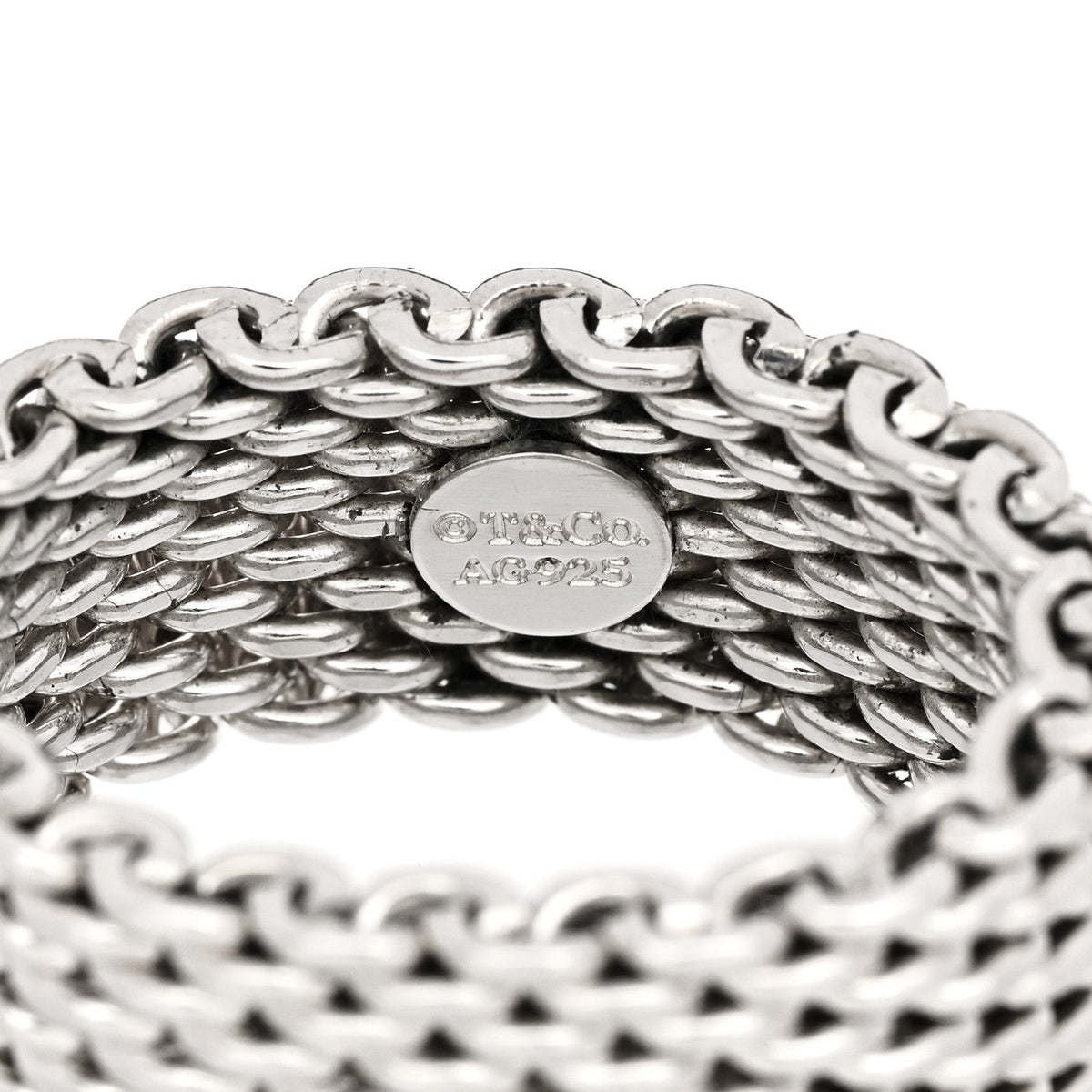 Sterling Silver Somerset Mesh Ring 51 5.75