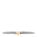 Sterling Silver 18K Yellow Gold 3mm Cable Collectibles Heart Bracelet