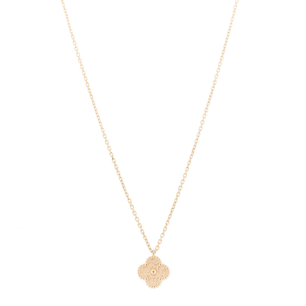 18K Rose Gold Sweet Alhambra Pendant Necklace