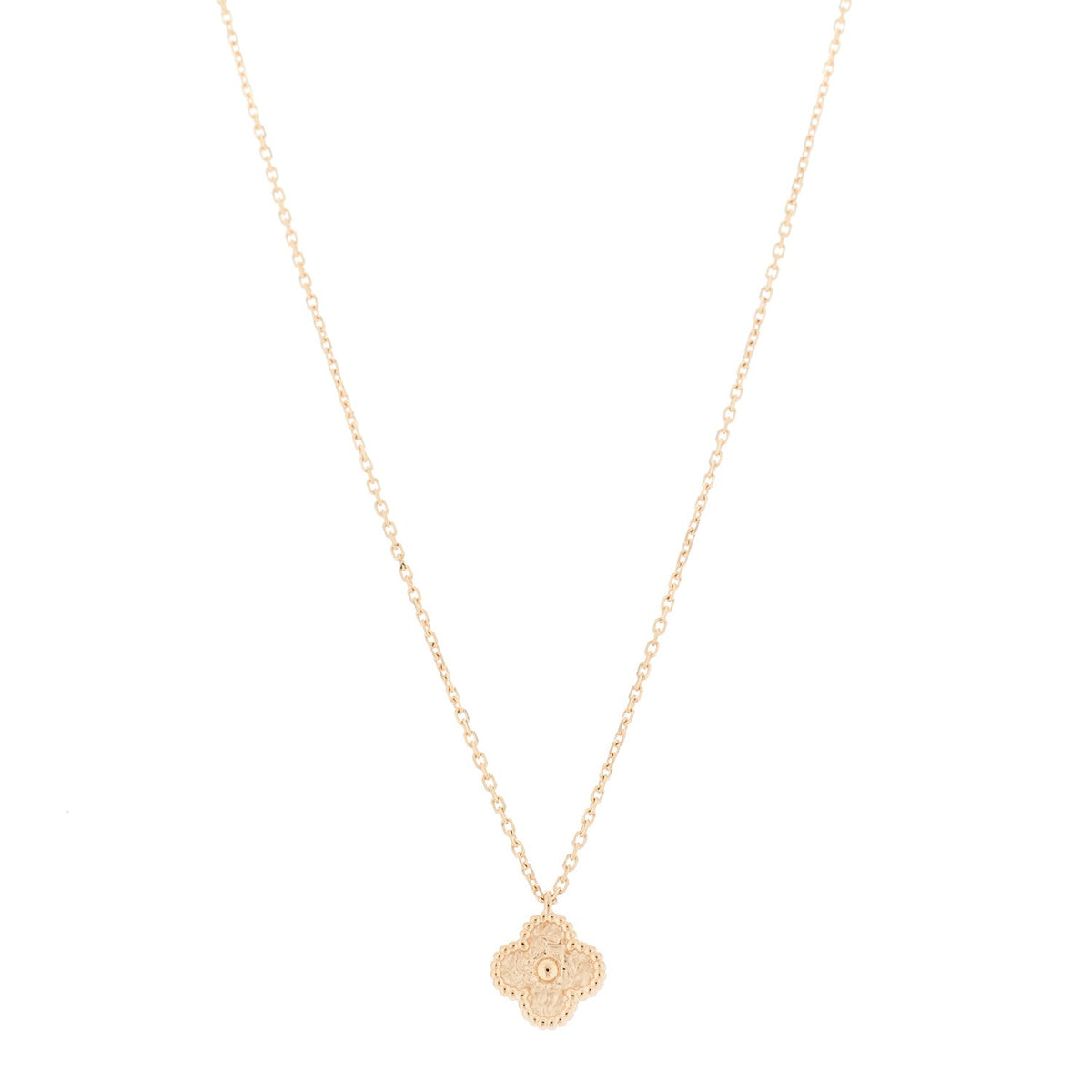 18K Rose Gold Sweet Alhambra Pendant Necklace