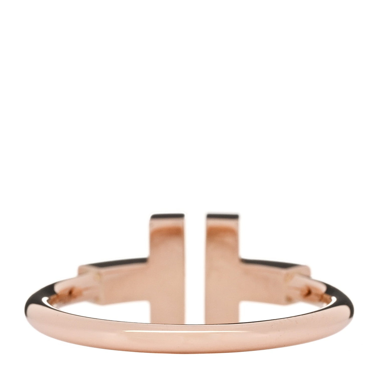 18K Rose Gold Diamond Mother of Pearl T Wire Ring 58 8.25